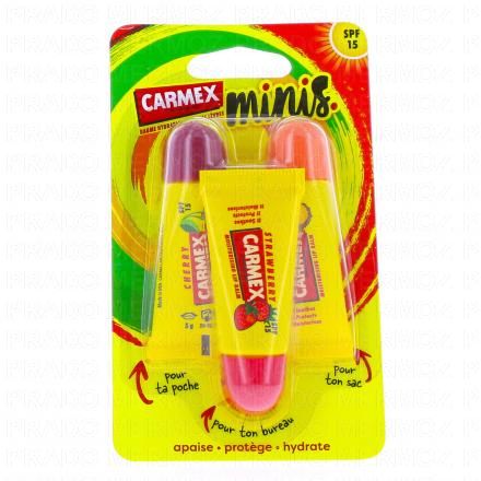 CARMEX Baume à lèvres - mini lot de 3