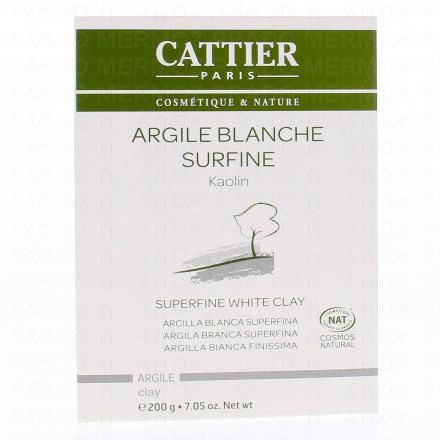 CATTIER Argile Blanche surfine sachet 200 g