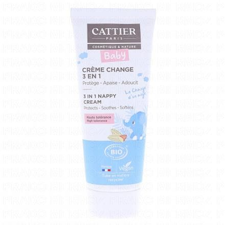 CATTIER Bébé crème protectrice pour le change bio