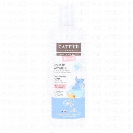 CATTIER B&eacute;b&eacute; mousse lavante cheveux & corps bio