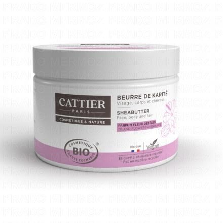 CATTIER Beurre de karit&eacute; parfum fleur des &icirc;les bio