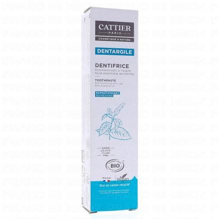 CATTIER Dentargile Dentifrice &agrave; l'Huile essentielle de Menthe Bio