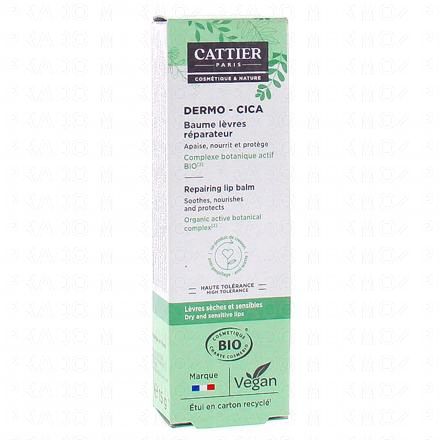 CATTIER Dermo-Cica Baume &agrave; l&egrave;vres r&eacute;parateur bio 15g