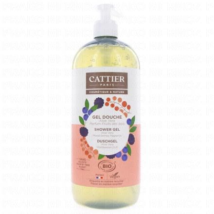 CATTIER Gel Douche &agrave; l'Aloe Vera Parfum Fruits des Bois 1L