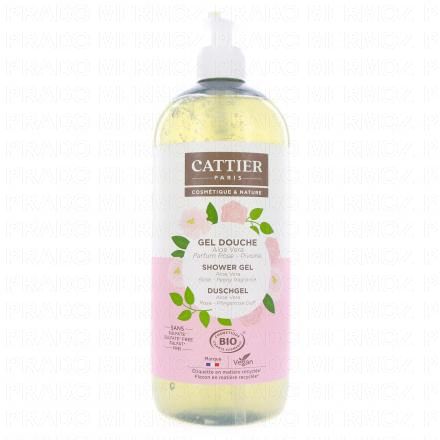 CATTIER Gel Douche &agrave; l'Aloe Vera Parfum Rose Pivoine 1L