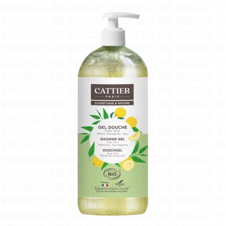 CATTIER Gel douche Th&eacute; matcha-yuzu Flacon 1L