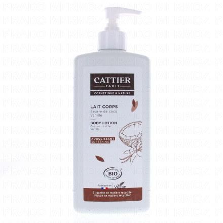 CATTIER Lait corps adoucissant bio parfum beurre de coco vanille