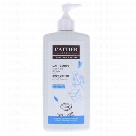 CATTIER Lait corps modelant parfum aloe vera onagre bio