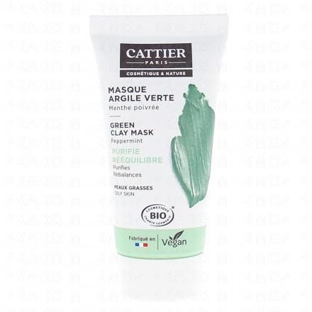 CATTIER Masque bio argile verte menthe poivr&eacute;e 30ml