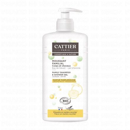 CATTIER Moussant familial corps et cheveux bio 1 L