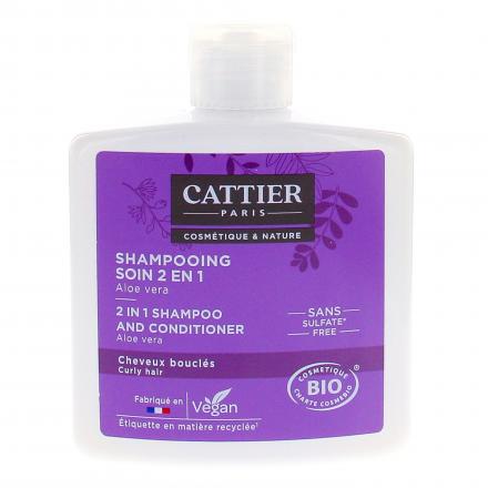CATTIER Shampooing soin 2en 1 cheveux boucl&eacute;s bio 250ml