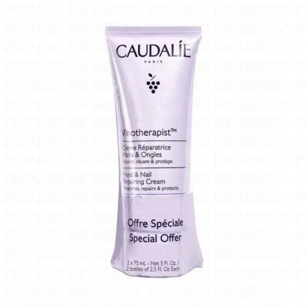 CAUDALIE Vinotherapist - Cr&egrave;me R&eacute;paratrices Mains et Ongles 2x75ml