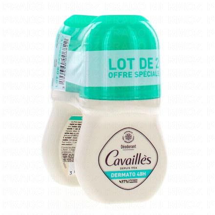 CAVAILLES D&eacute;odorant Dermato 48h roll-on (2x50ml)
