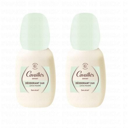 CAVAILLES Enfant - D&eacute;odorant 24h Lotus Poudr&eacute; Lot de 2 x 75ml