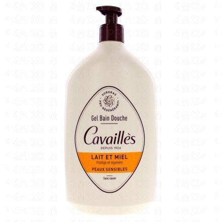 CAVAILLES Gel bain douche Lait et miel (1l)