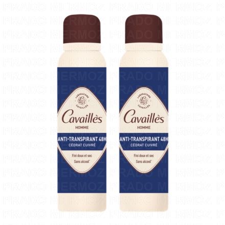 CAVAILLES Anti-transpirant Cédrat cuivré Homme 150ml (lot de 2)