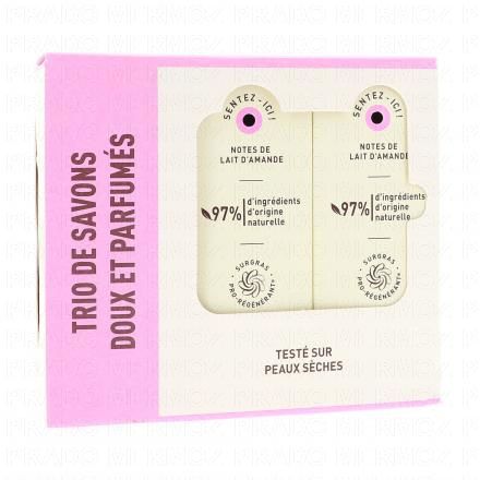 CAVAILLES Savon Surgras Solide Amande Lact&eacute;e (3x200g)