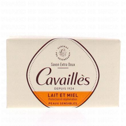 CAVAILL&Egrave;S Savon surgras extra doux lait et miel pain de 150g