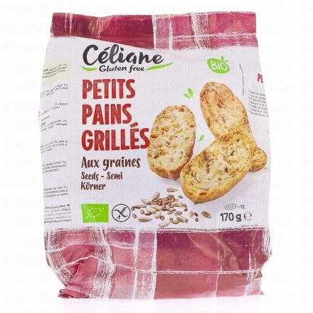 CELIANE Petits Pains Grill&eacute;s aux Graines 170g