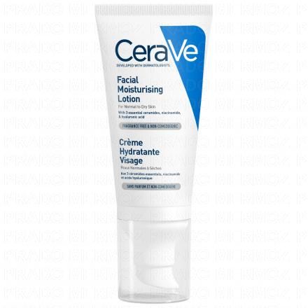 CERAVE Cr&egrave;me hydratant visage peaux normales &agrave; s&egrave;ches tube 52ml