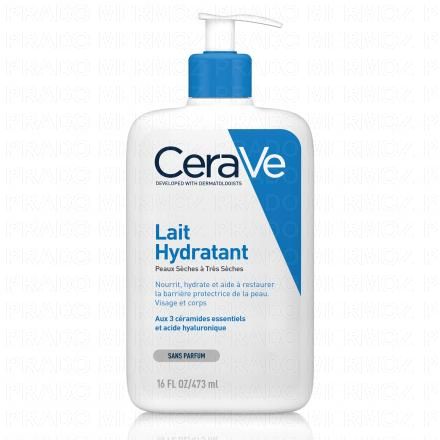 CERAVE Lait hydratant peaux s&egrave;ches &agrave; tr&egrave;s s&egrave;ches (flacon pompe 473ml)