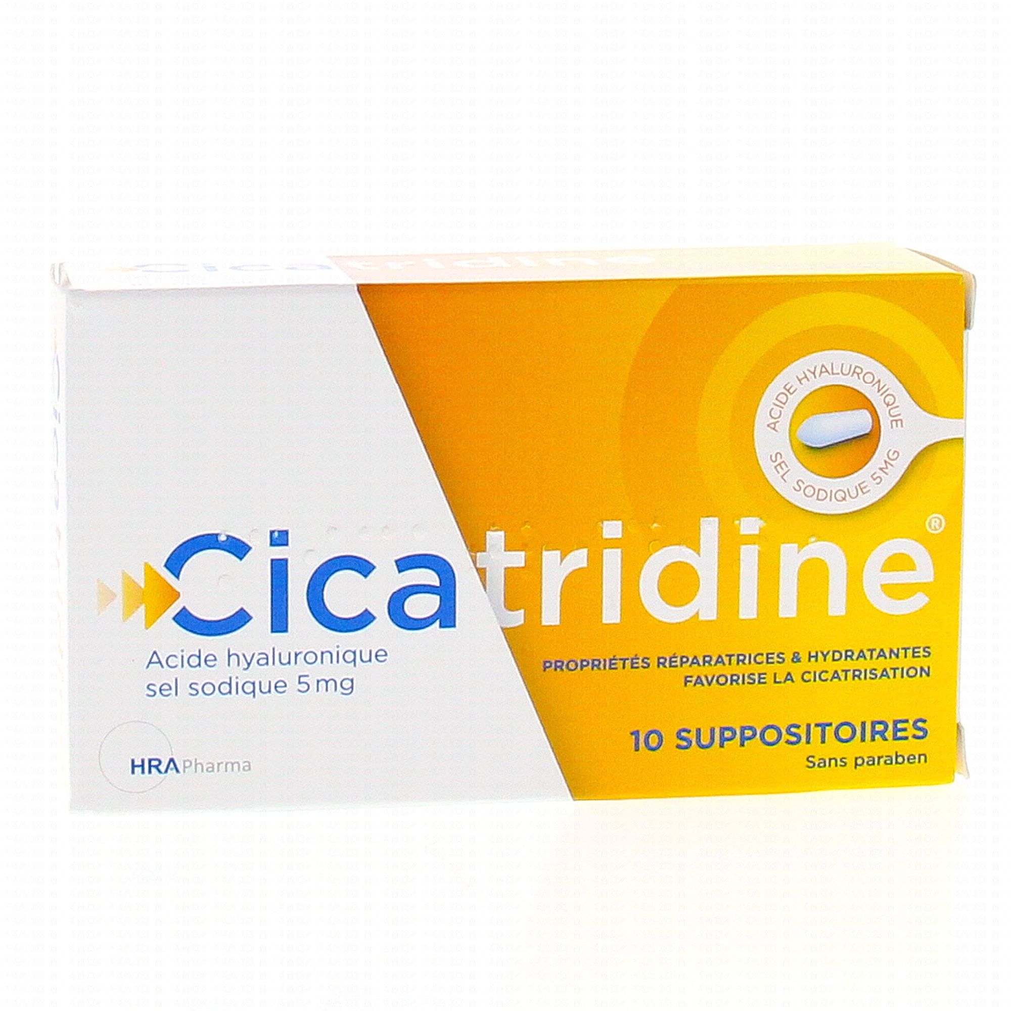 CICATRIDINE Suppositoires acide hyaluroniques x10 - Pharmacie