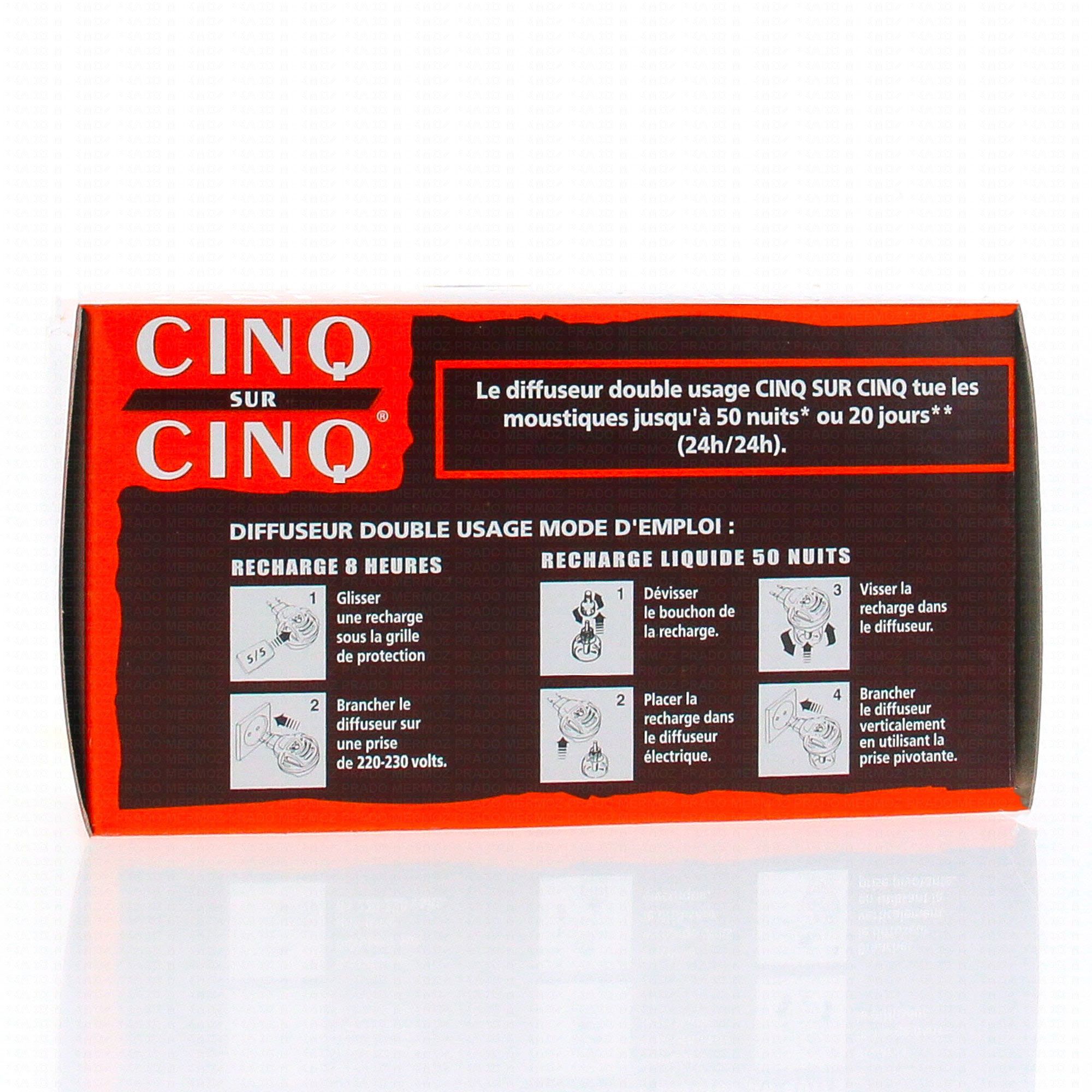 CINQ SUR CINQ RECHARGES pour DIFFUSEUR Anti-Moustique - 30 Plaquettes