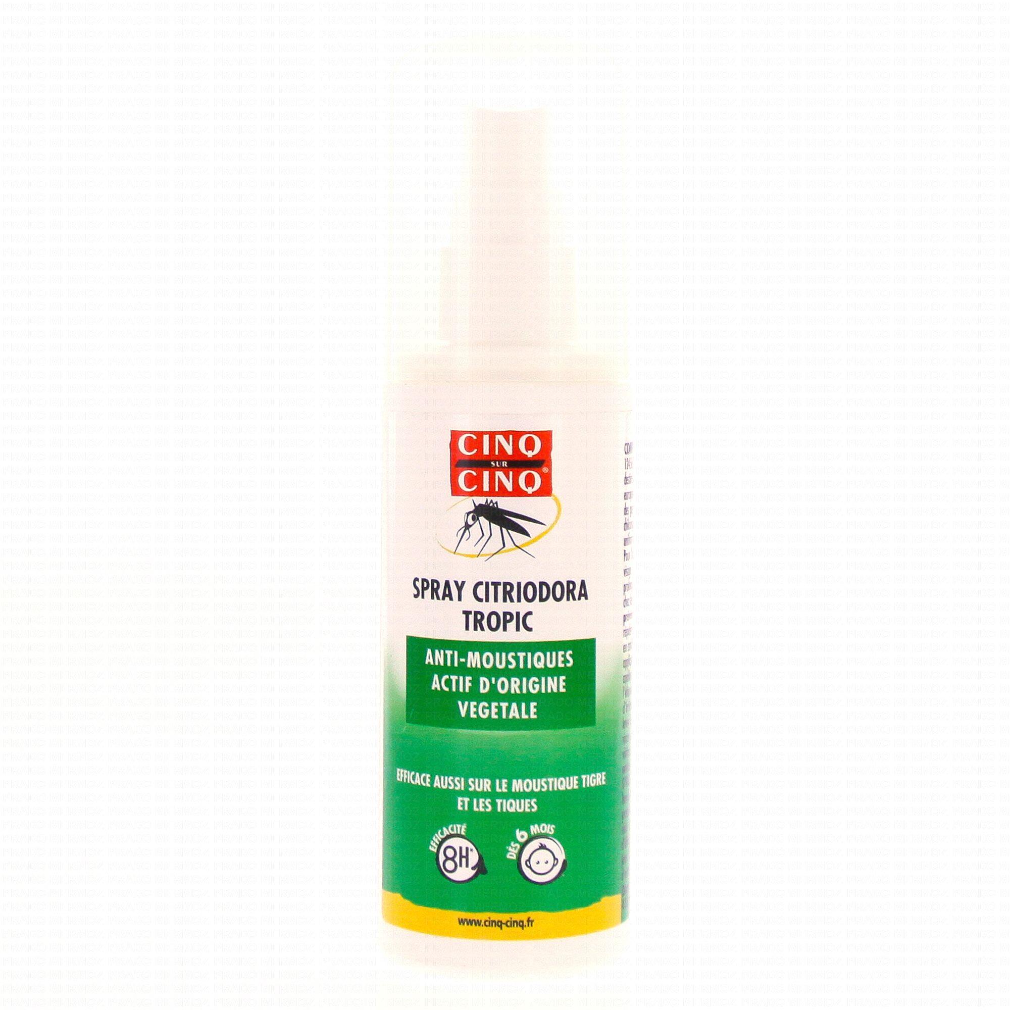 CINQ SUR CINQ Spray anti-moustiques 100ml - Pharmacie Prado Mermoz