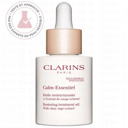 CLARINS Calm-Essentiel - Huile Restructurante A l&rsquo;extrait de sauge sclar&eacute;e 30ml