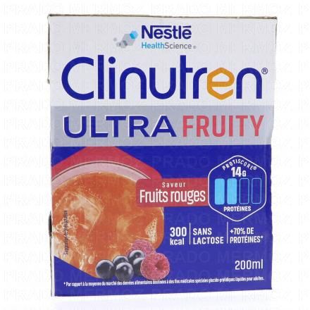 CLINUTREN Boisson Ultra Fruity brique 4x200ml (saveur fruits rouges)