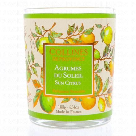 COLLINES DE PROVENCE Bougie parfum&eacute;e Agrumes du Soleil 180g