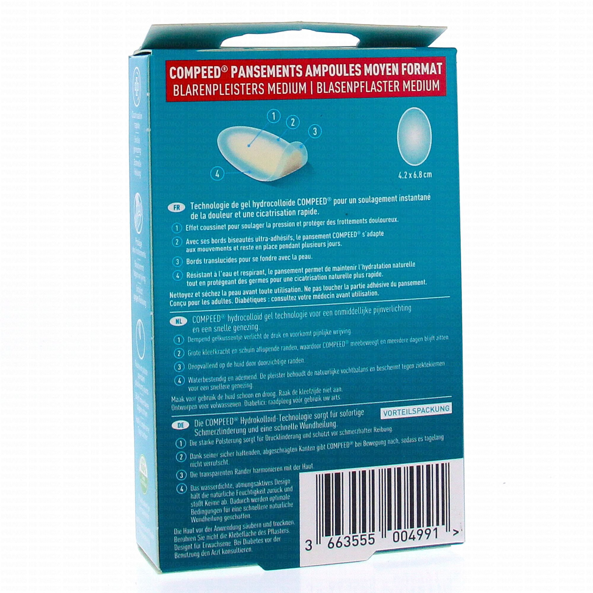 COMPEED Boite de 6 Pansements Compeed Ampoule Moyen , Hygiène et