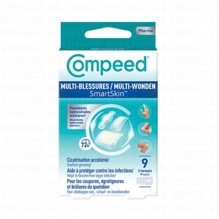 COMPEED Smartskin - Pansement Multi-blessures boite de 9 (assortiment)