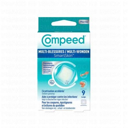 COMPEED Smartskin - Pansement Multi-blessures boite de 9 (format large)