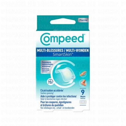 COMPEED Smartskin - Pansement Multi-blessures boite de 9 (format moyen)