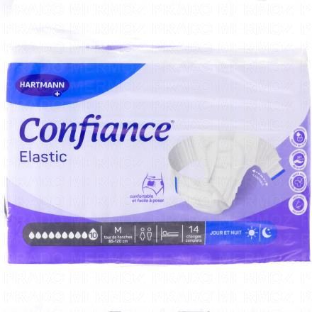 CONFIANCE Elastic - Changes complets 10 gouttes (taille m x14)