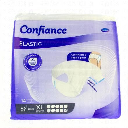 CONFIANCE Elastic - Changes complets 10 gouttes (taille xl x14)