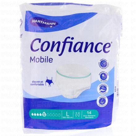 CONFIANCE Mobile - Sous-vêtements absorbants (5 gouttes taille l x14 unités)