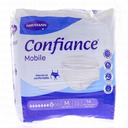 CONFIANCE Mobile - Sous-vêtements absorbants (8 gouttes taille m x14 unités)