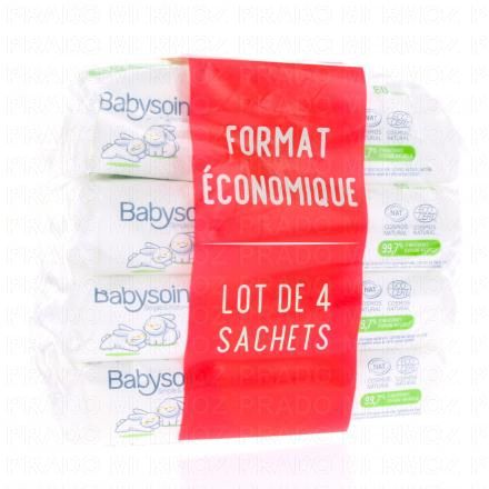 COOPER Babysoin - Lingettes &agrave; l'eau Bio 4x60 Sachets