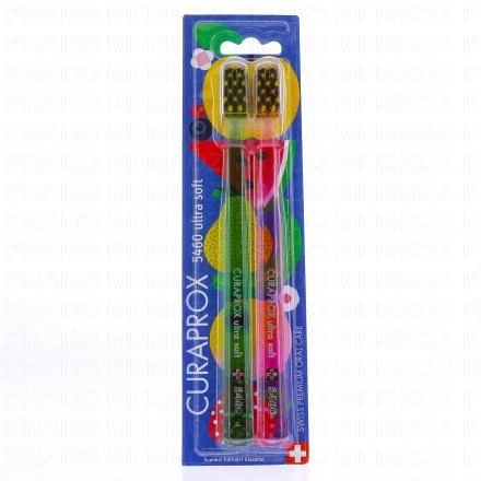 CURAPROX CS 5460 Ultra Soft - Brosse à dents (lot de 2 - summer edition)