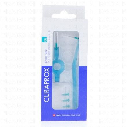 CURAPROX Prime Start - 5 Brossettes Interdentaires + 2 Manches (n°06 turquoise)