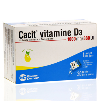 Cacit vitamine d3 1000 mg/880 ui (boîte de 30 sachets)