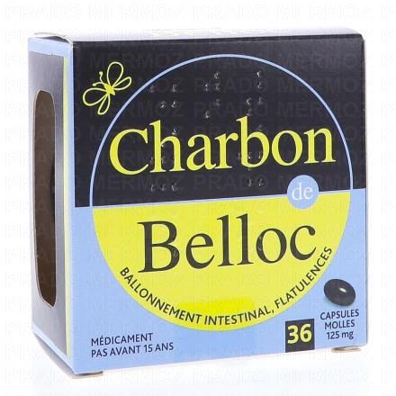 CHARBON DE BELLOC 125 mg Bo&icirc;te Boite metal (bo&icirc;te en fer de 36 capsules)