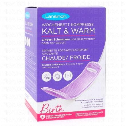 LANSINOH Serviette - post accouchement apaisante Froid / Chaud (kit de démarage)