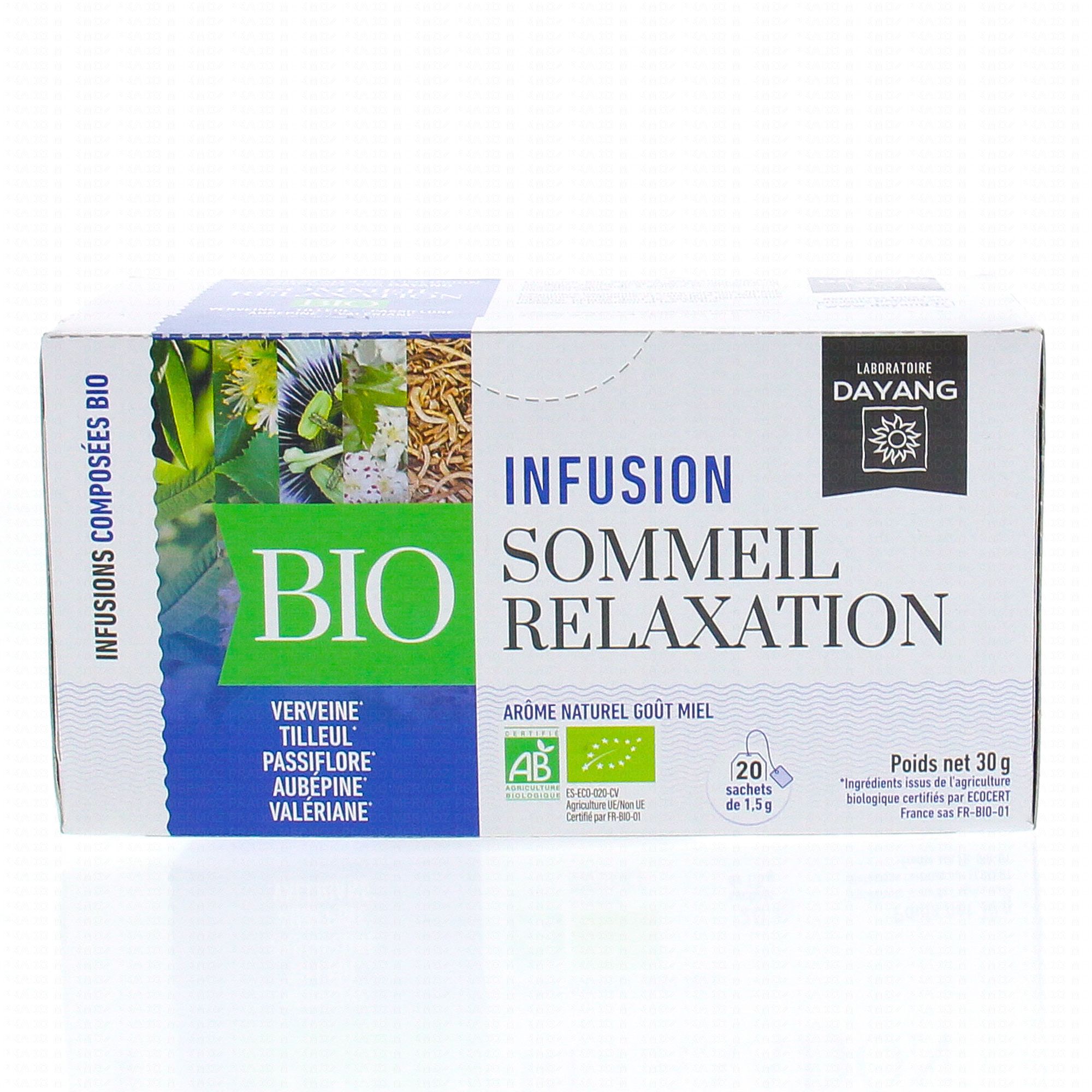 DAYANG Infusion bio sommeil relaxation 20 sachets - Pharmacie Prado Mermoz