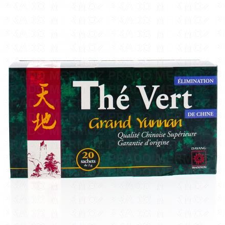 DAYANG Th&eacute; vert de chine bio 20 sachets