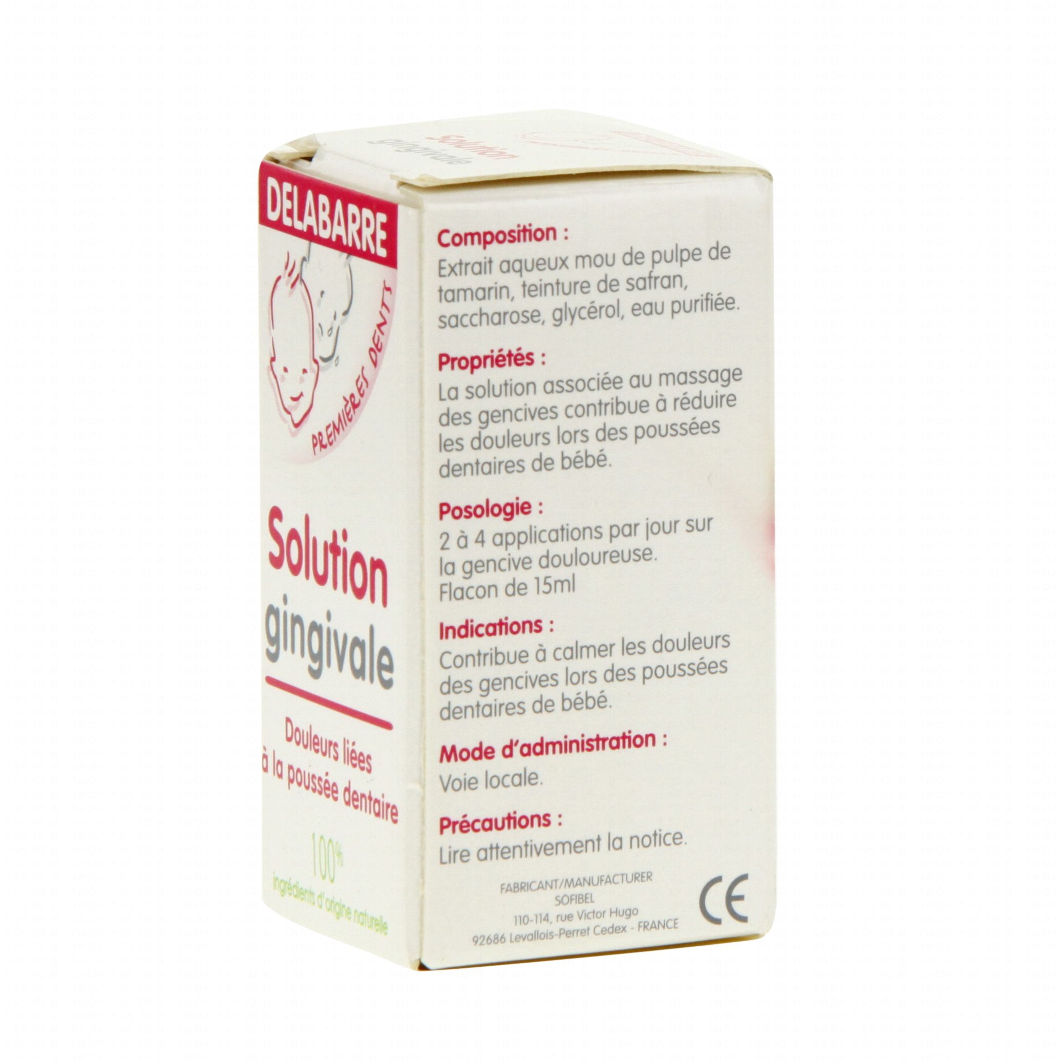 Delabarre Solution Gingivale Premieres Dents Flacon 15ml Pharmacie En Ligne Prado Mermoz