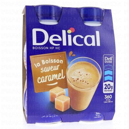 DELICAL Boisson - HP HC Lact&eacute;e saveur caramel 4x200ml
