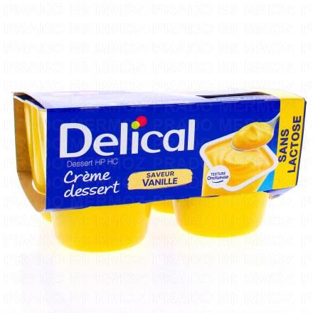 DELICAL Crème dessert HP HC saveur vanille 4x200g